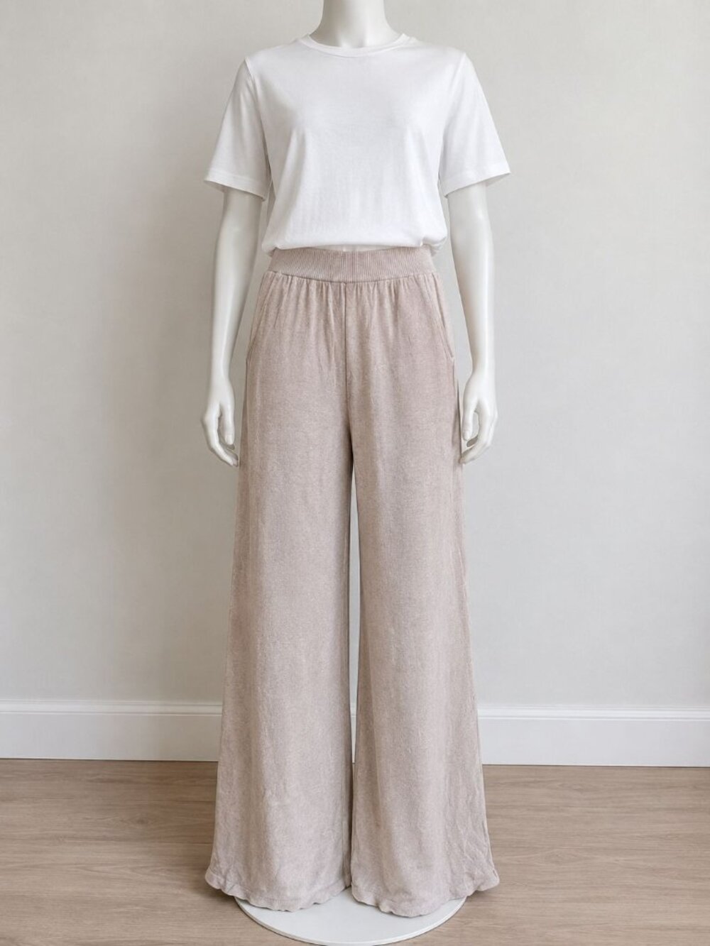 NAP Cashmere Wide Leg Lounge Pants Women's Medium Dusty Mauve NWT